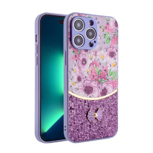 Sparkle Glitter Bling Phone Case in Purple With Colorful Cover For iPhone 16 Pro Max