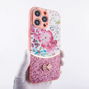 Sparkle Glitter Bling Phone Case in Pink With Colorful Cover For iPhone 16 Pro