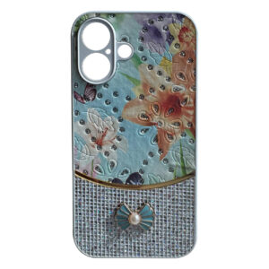Sparkle Glitter Bling Phone Case in White With Colorful Cover For iPhone 16