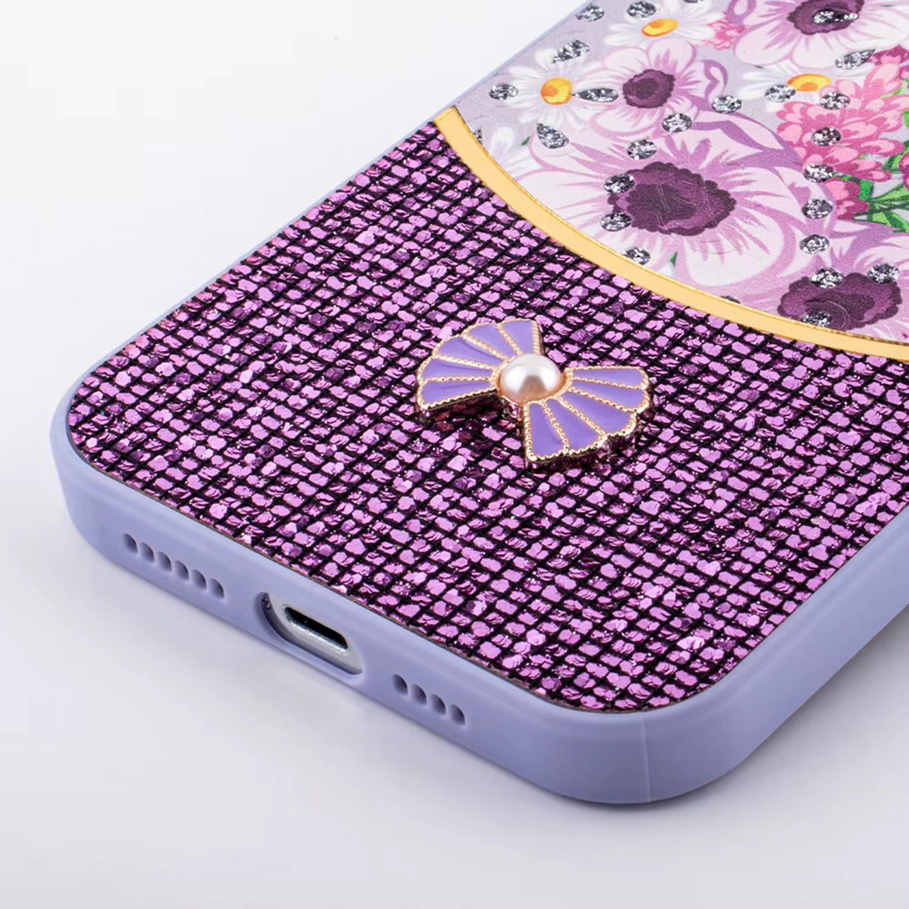 Sparkle Glitter Bling Phone Case in Black With Colorful Cover For Galaxy A16 - Image 3