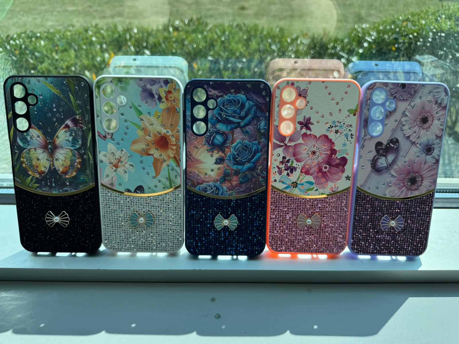Sparkle Glitter Bling Phone Case in Navy With Colorful Cover For Galaxy A14 - Image 4