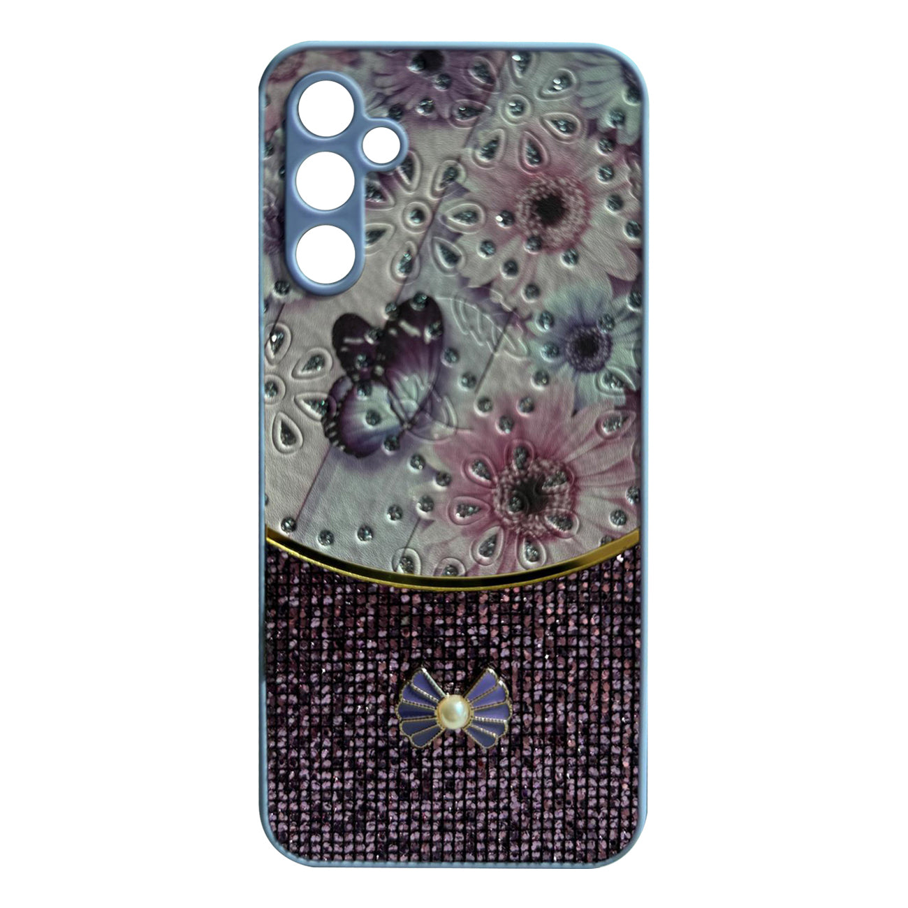 Sparkle Glitter Bling Phone Case in Purple With Colorful Cover For Galaxy A35