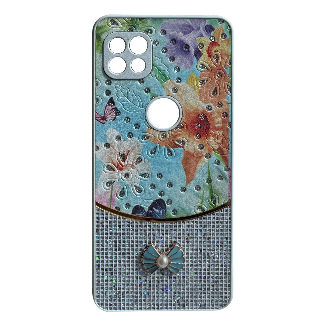 Sparkle Glitter Bling Phone Case in White With Colorful Cover For Galaxy S24FE