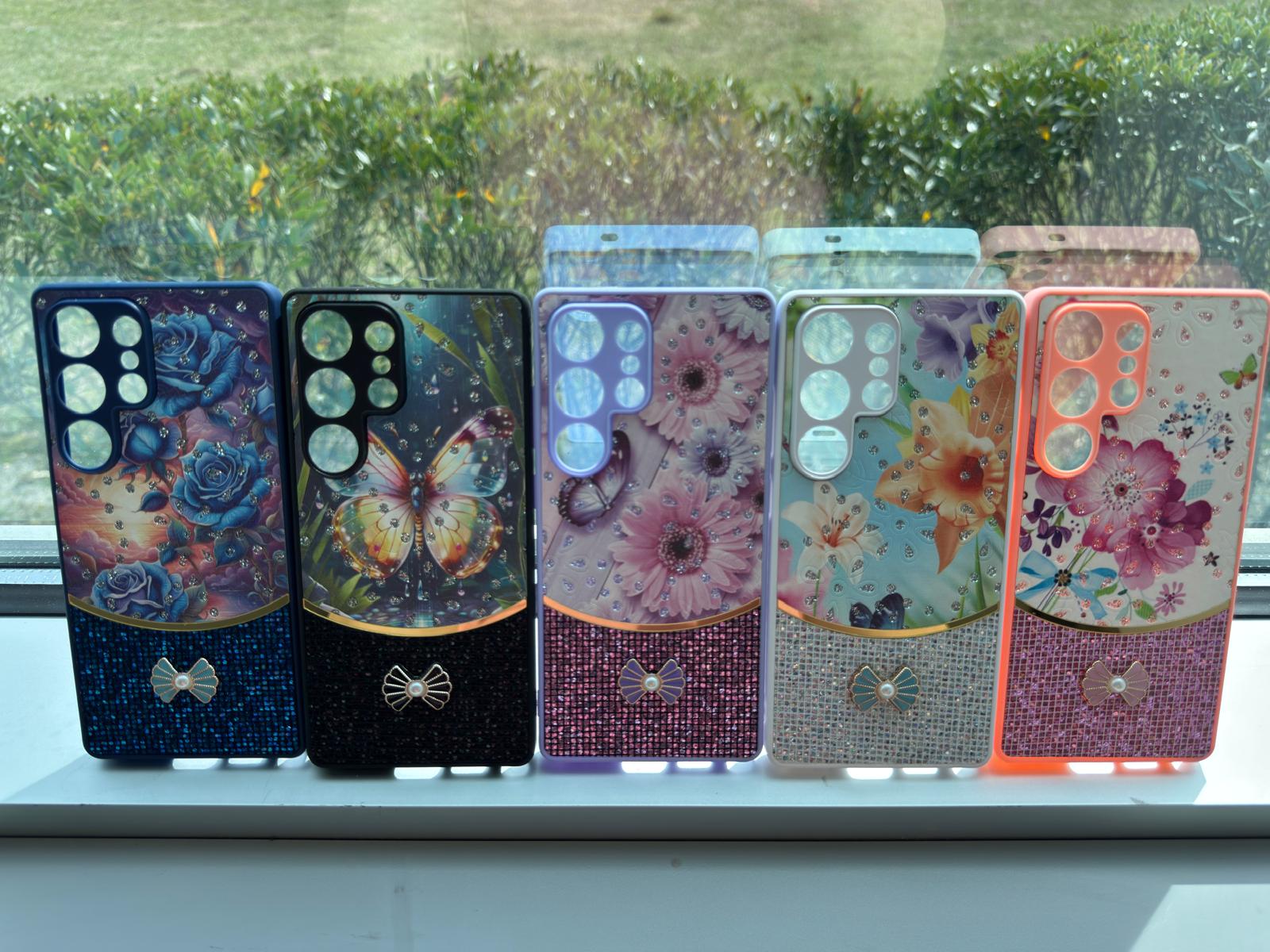 Sparkle Glitter Bling Phone Case in White With Colorful Cover For Galaxy S25 Ultra - Image 5