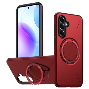 Reiko 360 Degree Rotating Magnetic Versatile Stand in red, compatible with Samsung A27 | SKU: PC80-SAMA27RD