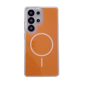 Magnetic & Shockproof case in orange, compatible with SAMSUNG S26 PLUS_PC84-SAMS26PORG