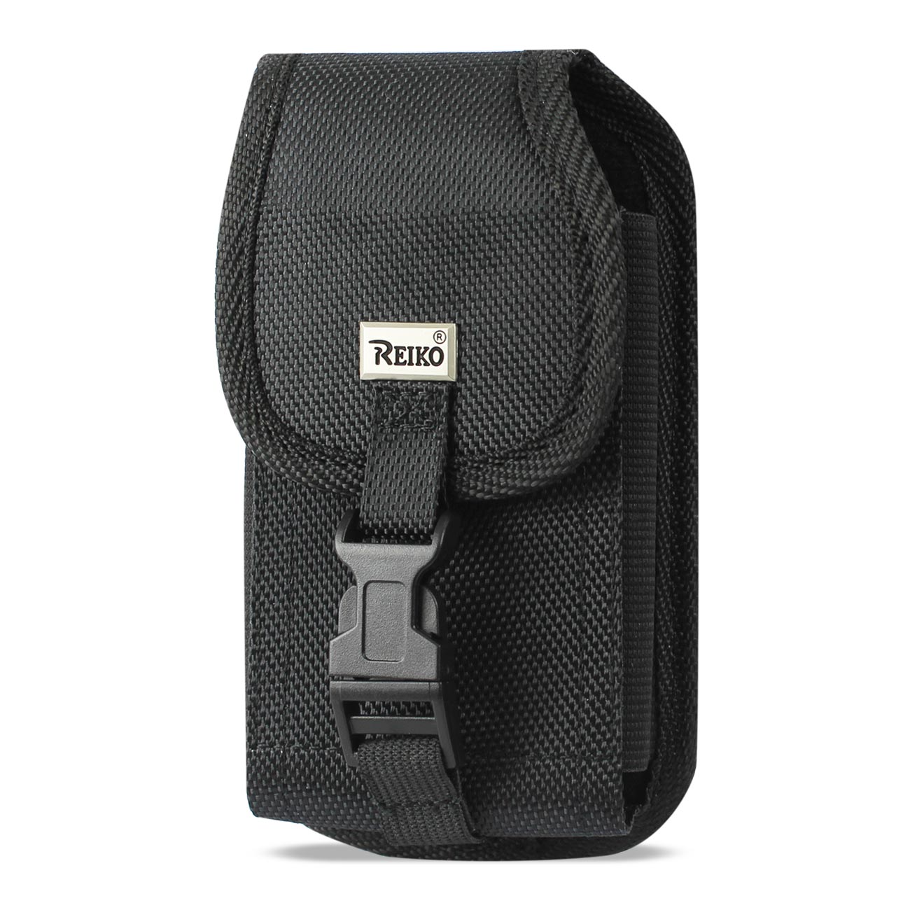 Reiko Vertical Rugged Pouch With Buckle Clip In Black (7.0X3.9X0.7 Inches) | SKU: PH01B-703907BK - Image 3