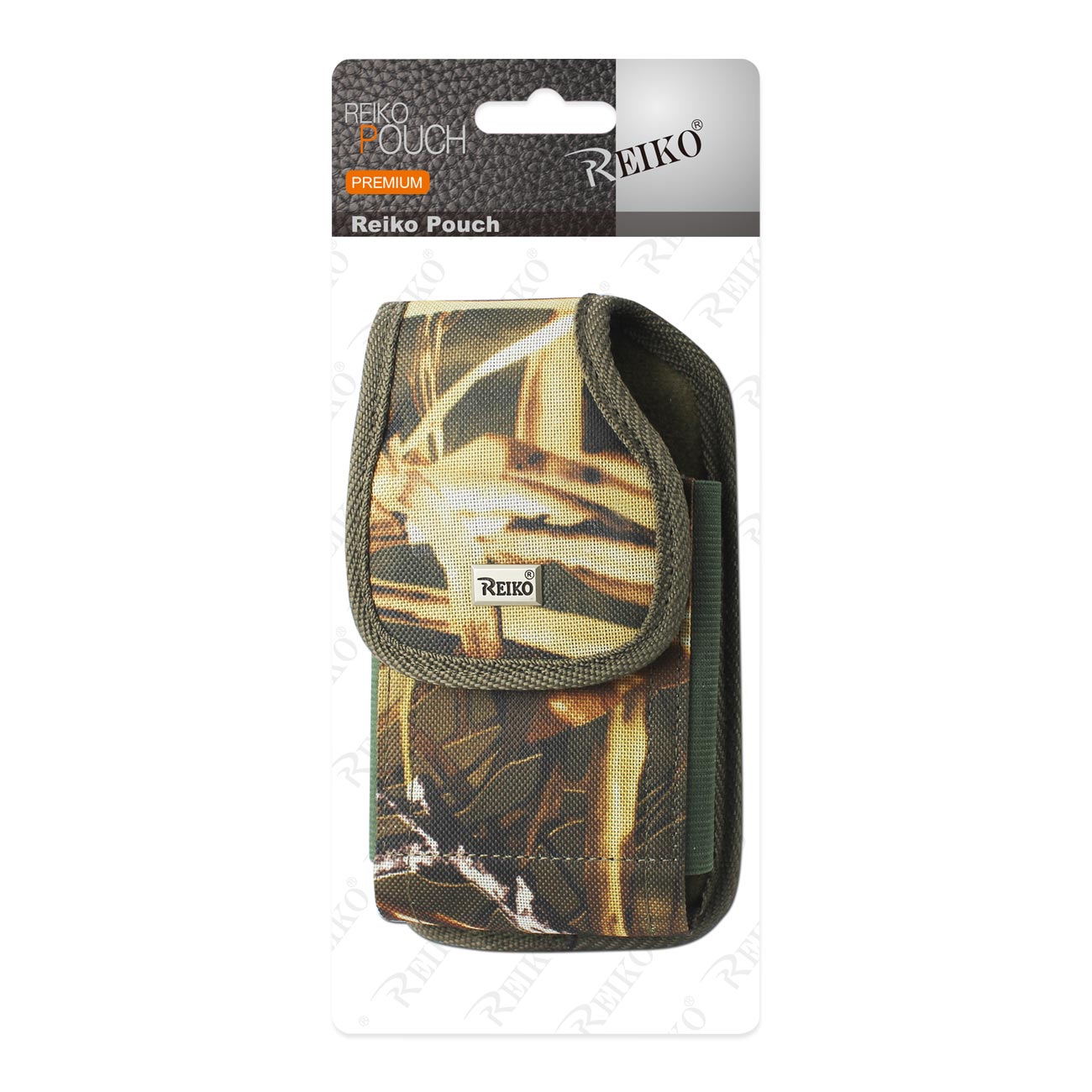 Reiko Vertical Rugged Pouch With Metal Belt Clip In Camouflage (5.8X3.2X0.7 Inches) | SKU: PH02B-583207AM32