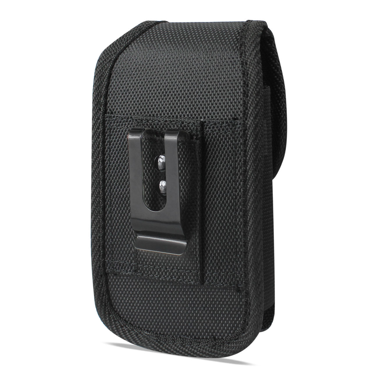 Reiko Vertical Rugged Pouch With Metal Belt Clip In Black (6.1X3.2X0.7 Inches) | SKU: PH02B-613207BK - Image 2