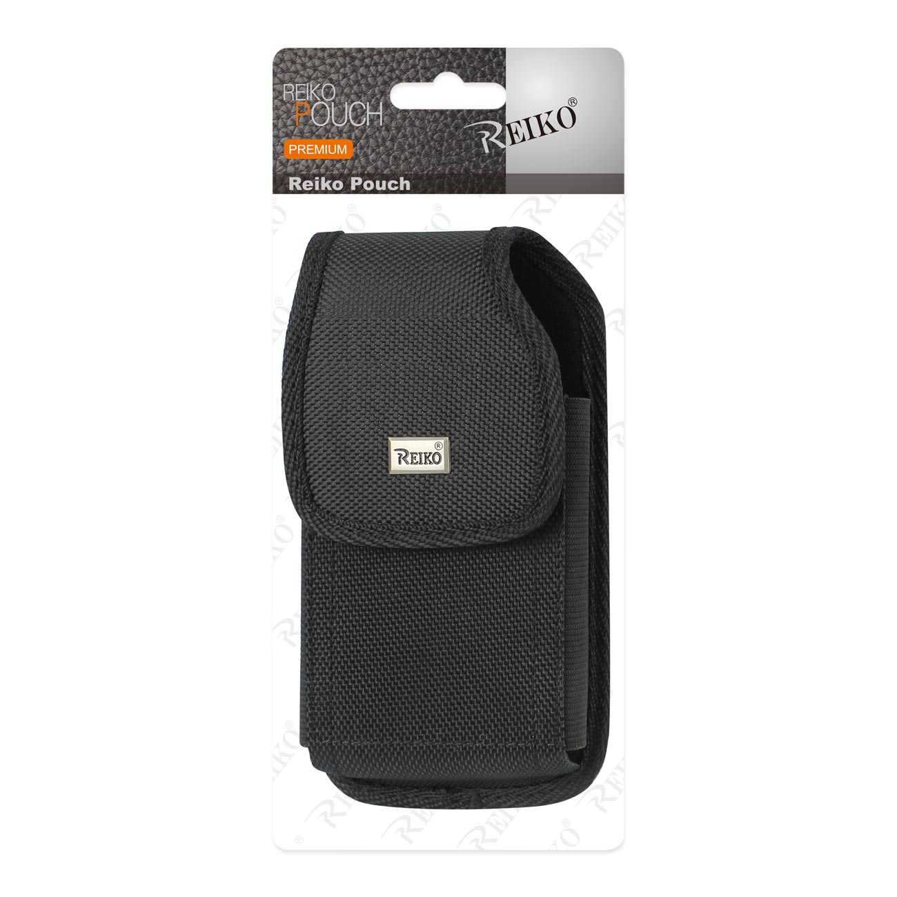 Reiko Vertical Rugged Pouch With Metal Belt Clip In Black (7.0X3.9X0.7 Inches) | SKU: PH02B-703907BK