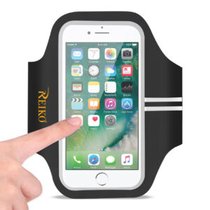 REIKO RUNNING SPORTS ARMBAND FOR 5.5 INCHES DEVICE IN BLACK (5.5x5.5 INCHES) SAB03-UNI55BK