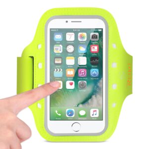 REIKO RUNNING SPORTS ARMBAND FOR 5.5 INCHES DEVICE WITH LED IN GREEN (5.5x5.5 INCHES) SAB05-UNI55GR