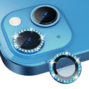 Diamond Camera Lens Protector, Diamond Tempered Glass Camera Cover Screen Protector for iPhone 17 PRO / 17 MAX & IPHONE 18 PRO MAX In Blue | SKU: SCP23B-IPH17PRO/17MAXBL