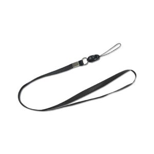 REIKO LONG LANYARD STRAP CLIP IN BLACK