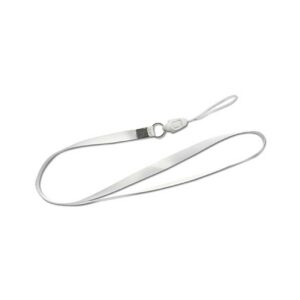REIKO LONG LANYARD STRAP CLIP IN WHITE