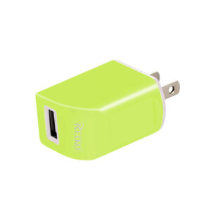 Reiko 1 AMP Dual Color Portable Travel USB Adapter Charger InåÊGreen