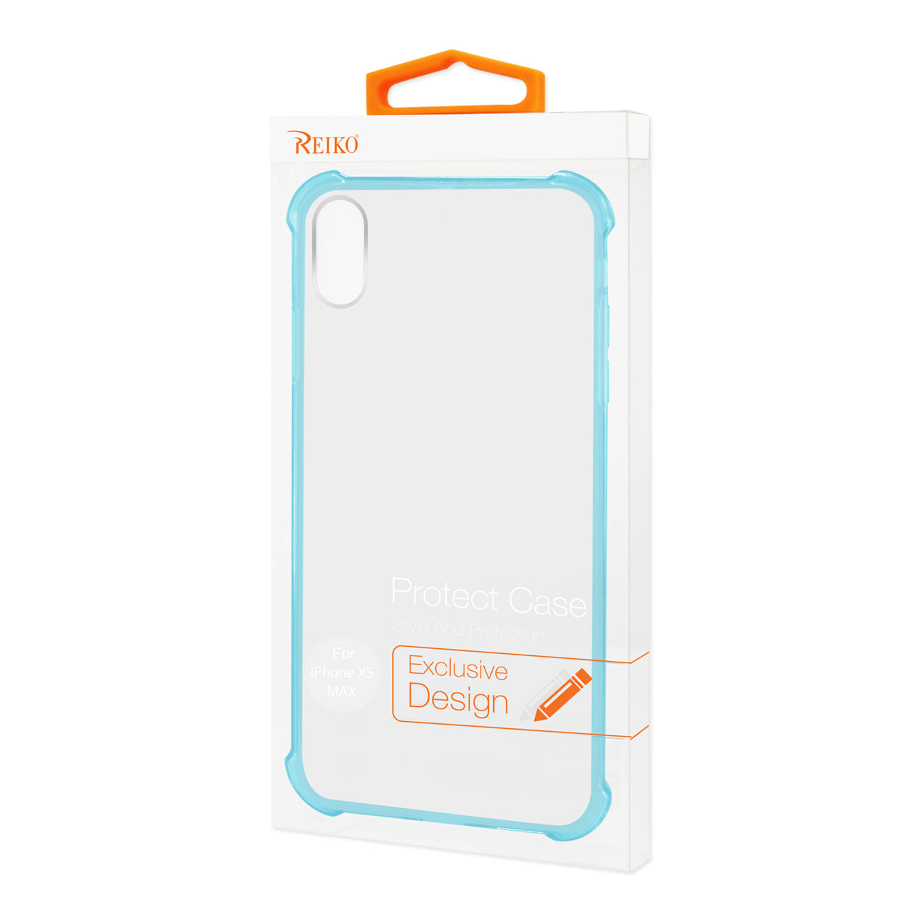 iPhone XS Max Clear Bumper Case With Air Cushion Protection In Clear Navy - Image 4