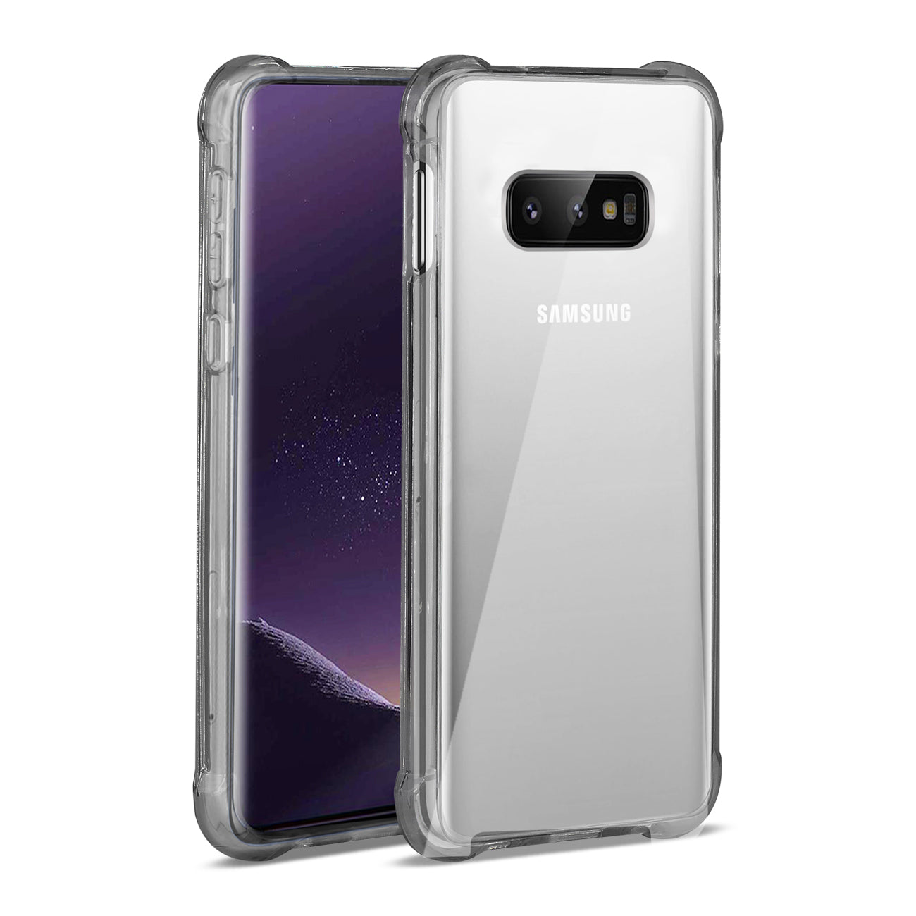 SAMSUNG GALAXY S10 Lite(S10e) Clear Bumper Case With Air Cushion Protection In Clear Black - Image 2