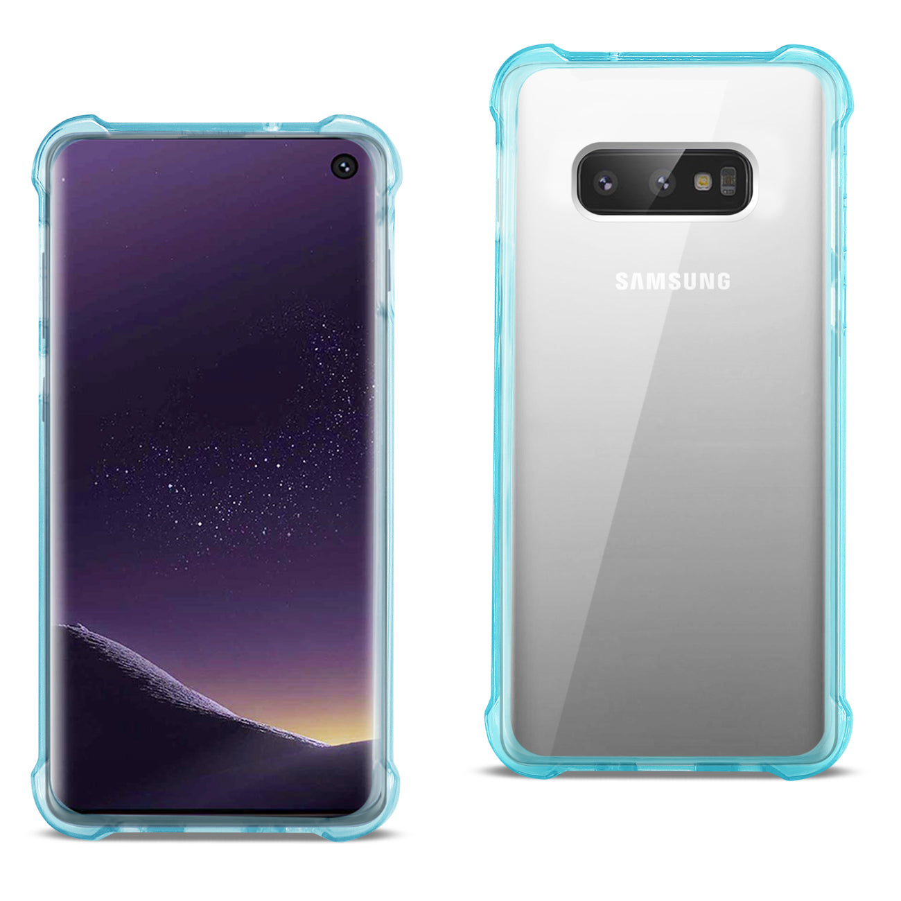 SAMSUNG GALAXY S10 Lite(S10e) Clear Bumper Case With Air Cushion Protection In Clear Navy