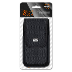 Reiko Vertical Rugged Pouch With Velcro Closure and Belt Clip In Black (6.6 x3.5 x 0.7 Inches) | SKU: VP12B-663507BK
